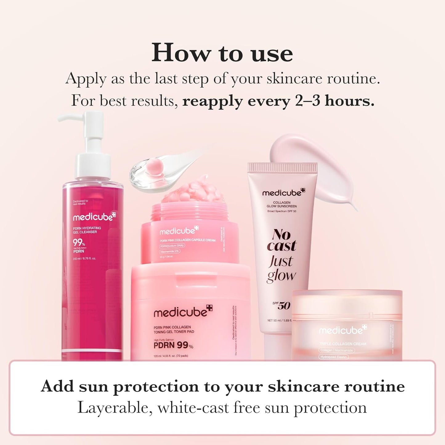 -Medicube No Cast Just Glow Collagen Sunscreen