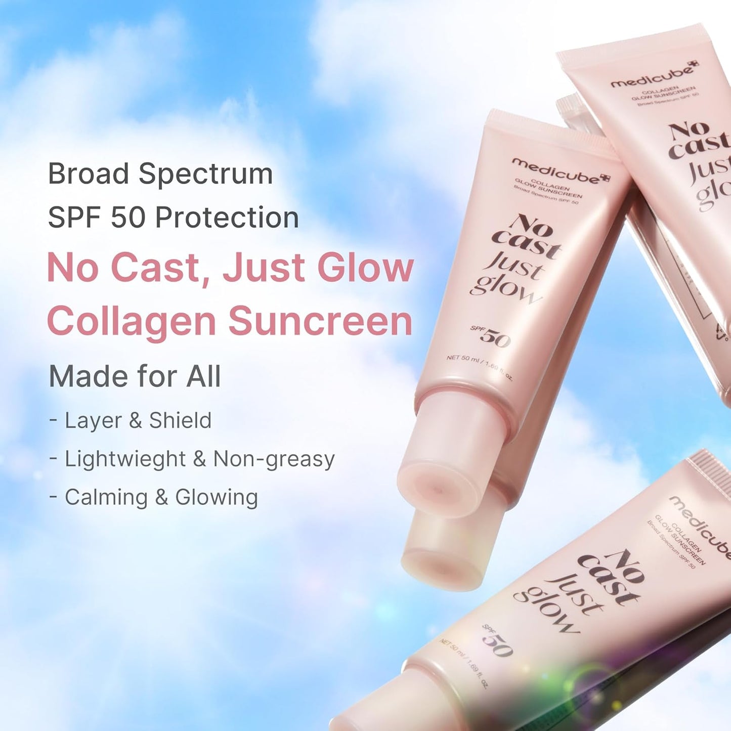 -Medicube No Cast Just Glow Collagen Sunscreen