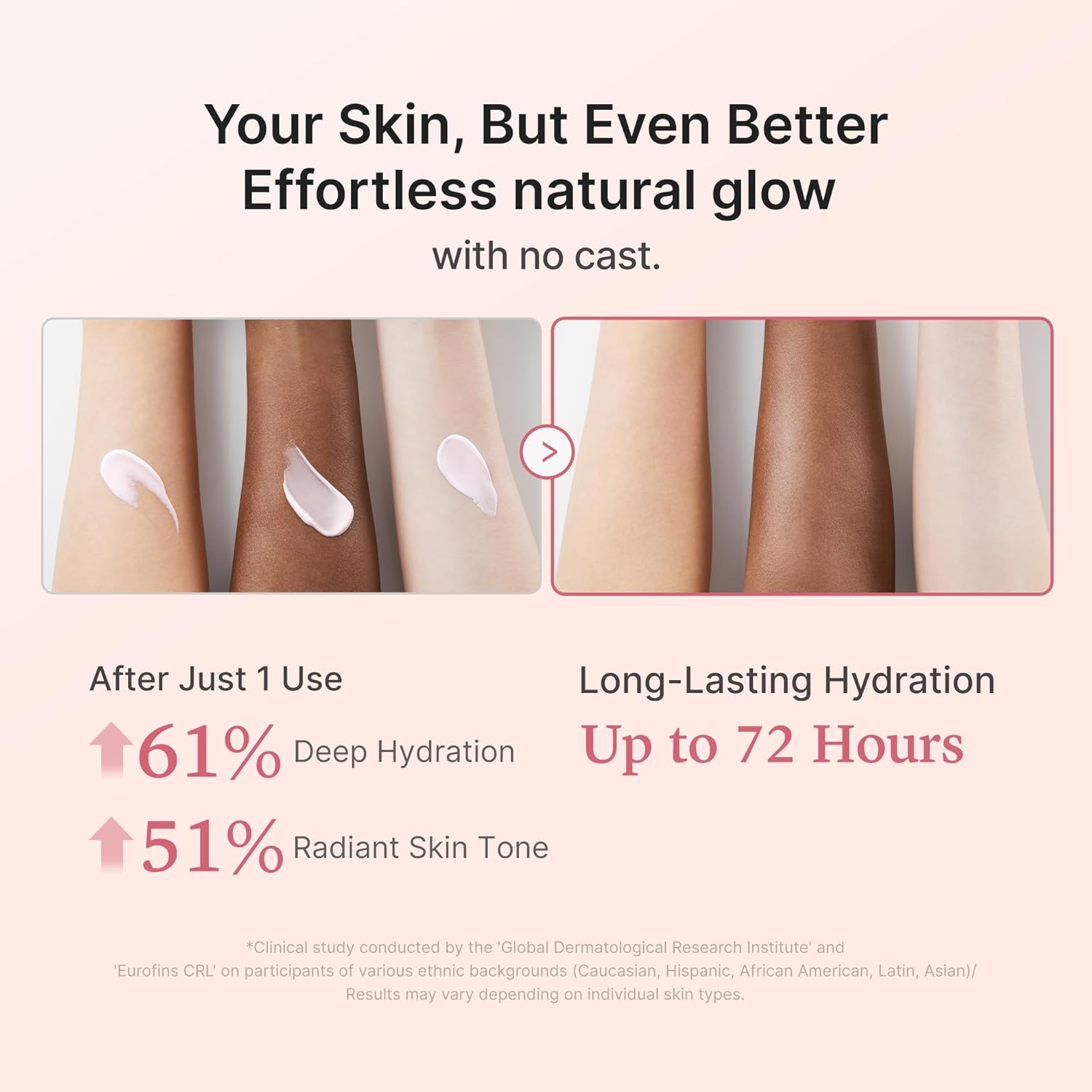 medicube No Cast Just Glow Collagen Sunscreen | SPF 50 Broad Spectrum Face Sunscreen | Lightweight, Non-Sticky, Hydrating Formula | Peptide, Cica for Soothing & Glow | Korean Skincare